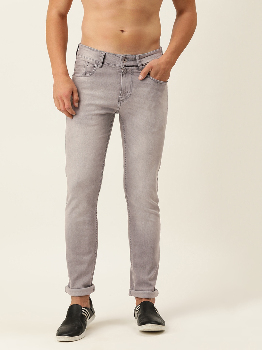 

Flying Machine Men Grey Micheal Slim Fit Light Fade Stretchable Jeans