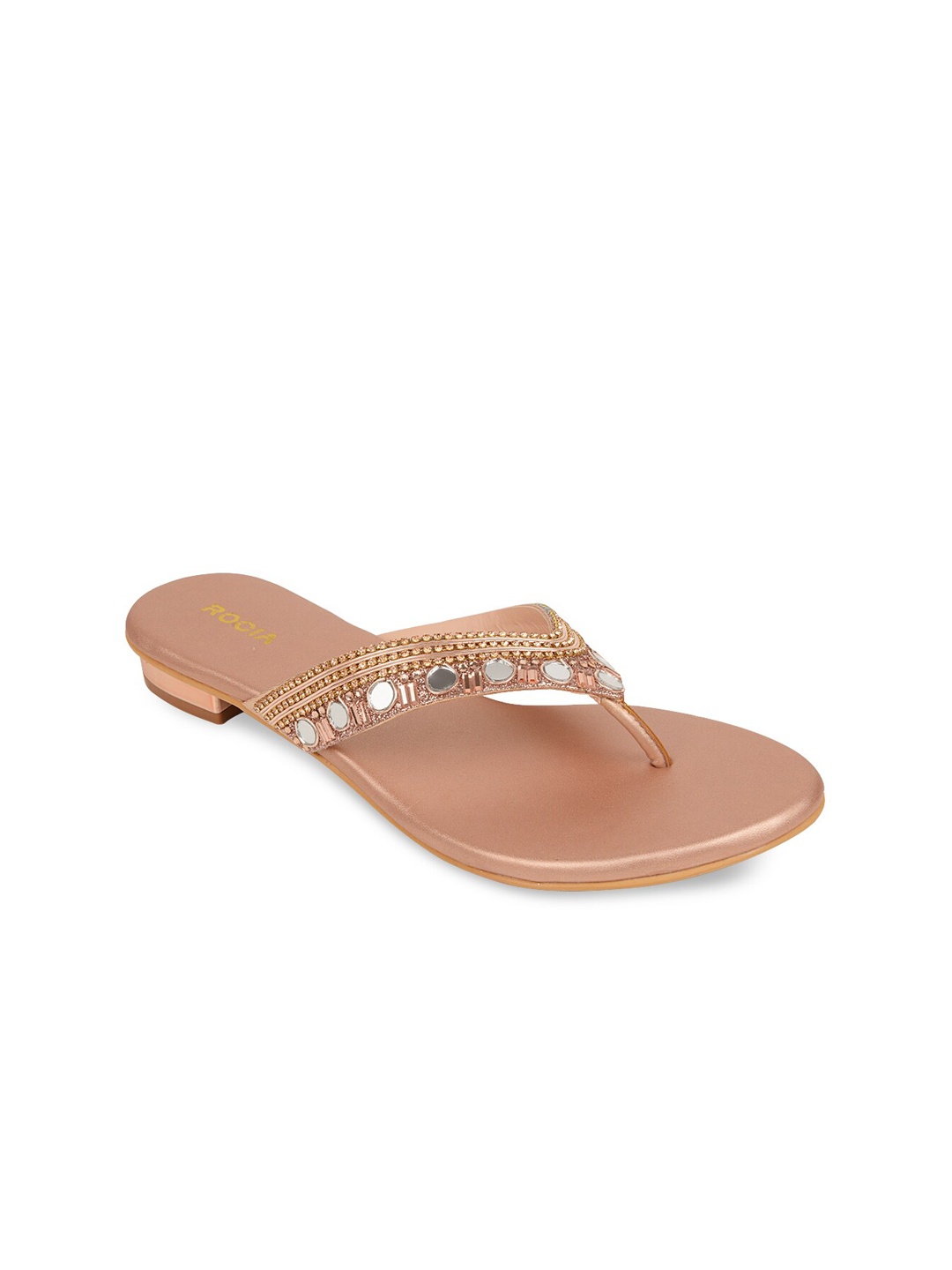 

Rocia Women Rose Embellished Open Toe Flats
