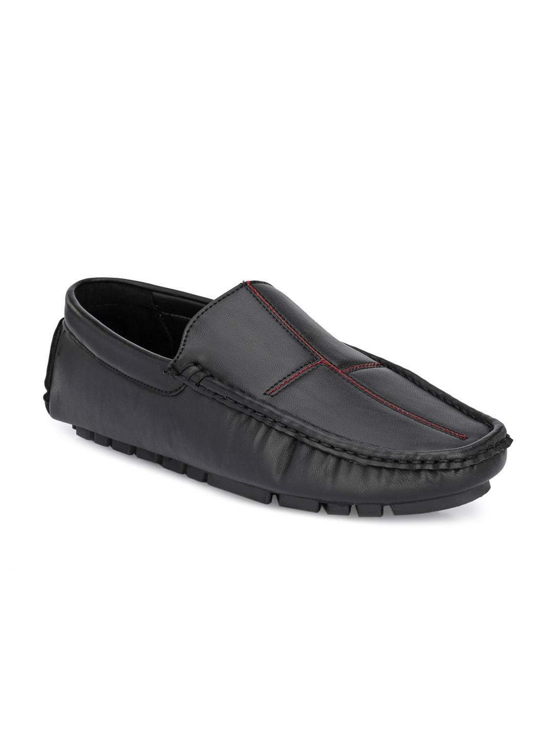 

Eego Italy Men Black Textured Driving Shoes