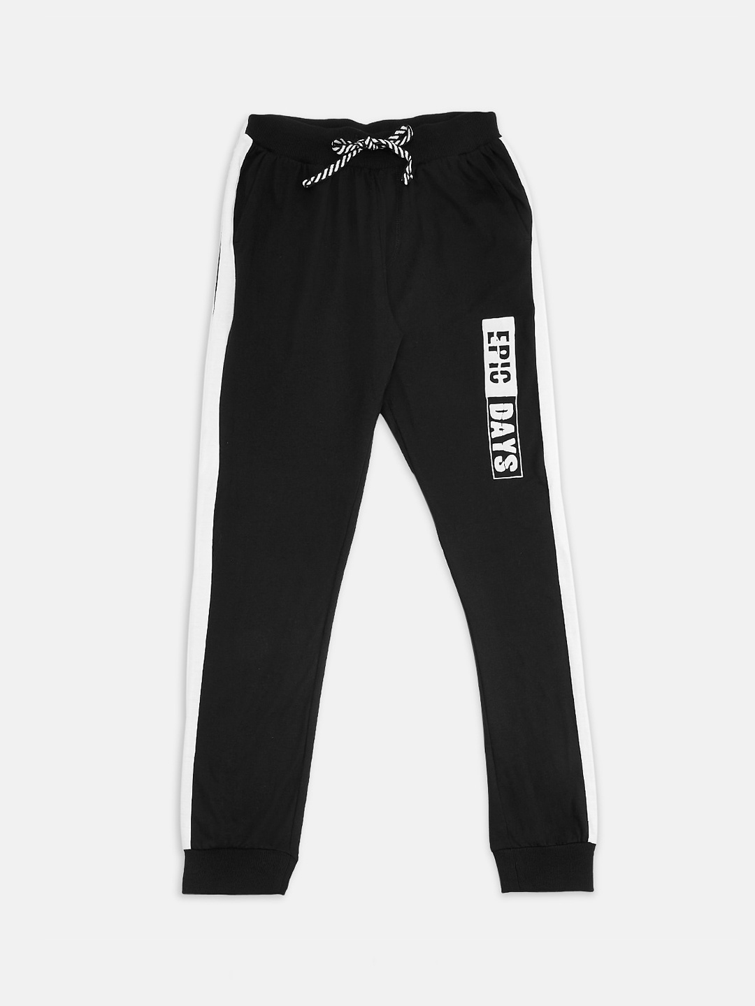 

Pantaloons Junior Boys Black Pure Cotton Joggers