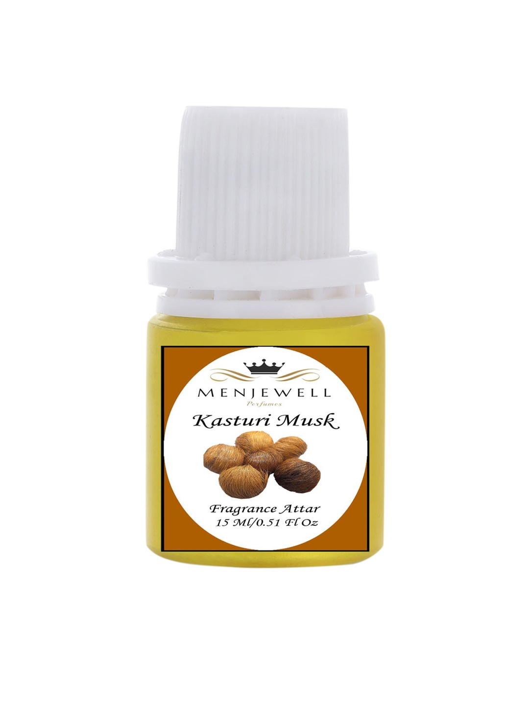 

Menjewell Kasturi Musk Fragrance Long Lasting Attar/Perfume (15ml), Transparent
