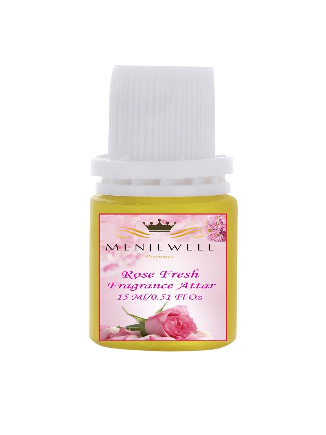 

Menjewell Rose Fresh Fragrance Long Lasting Perfume 15ml, Transparent