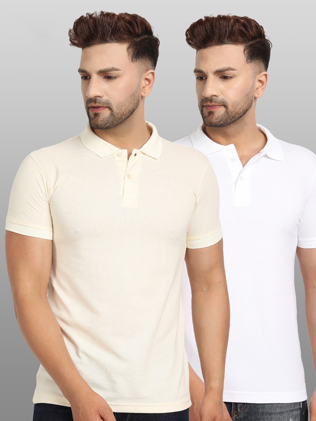 

BE AWARA Men Multicoloured 2 Polo Collar Pockets T-shirt, Multi