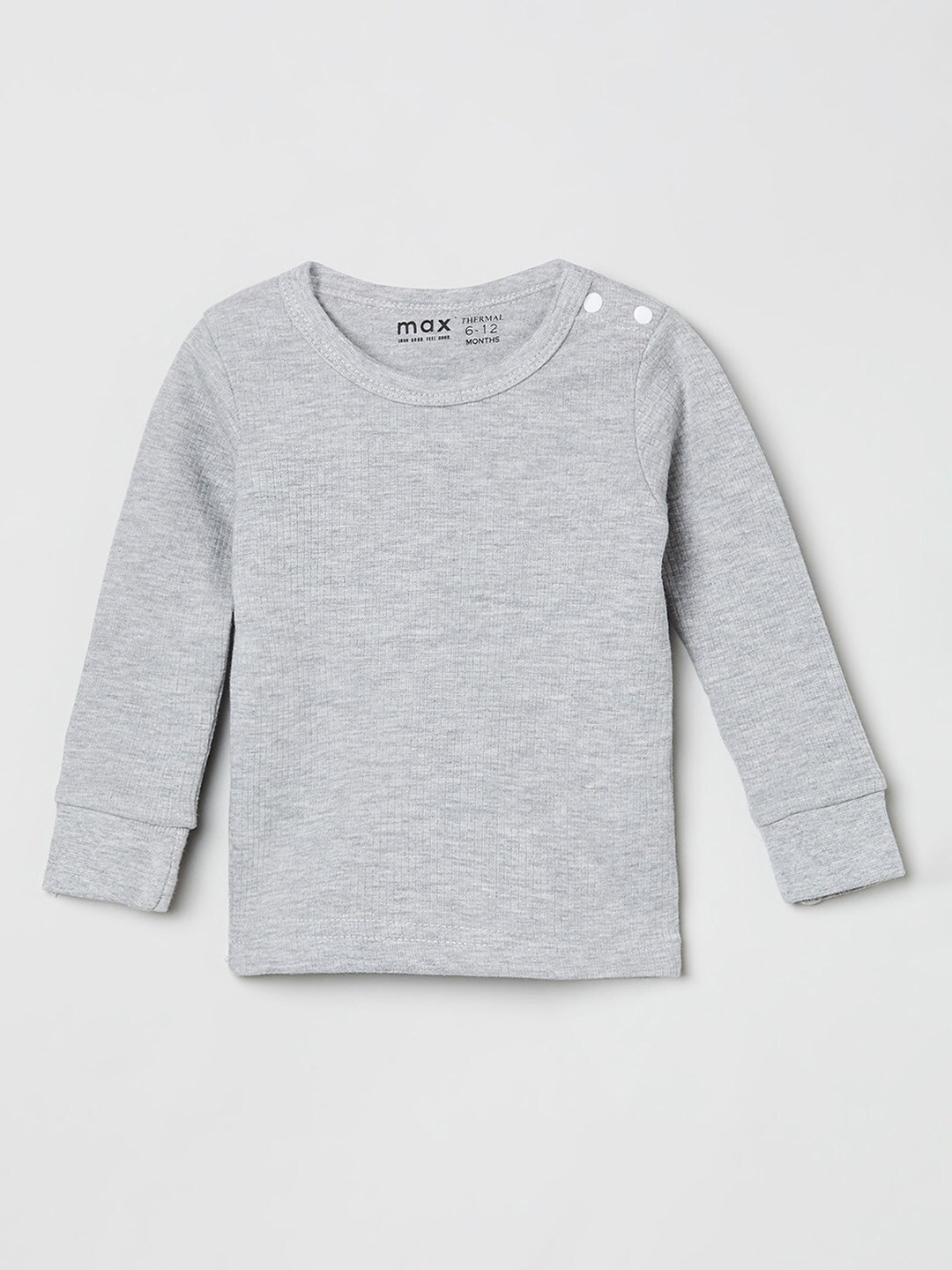 

max Boys Grey Melange T-shirt