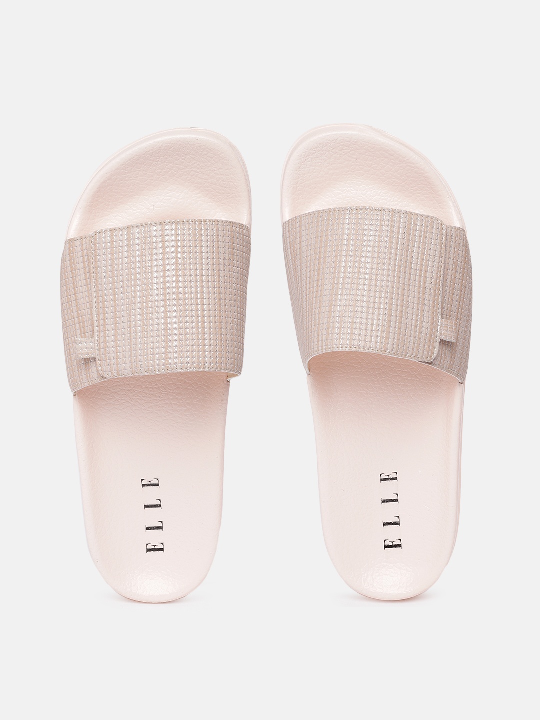 

ELLE Women Nude-Coloured Printed Sliders