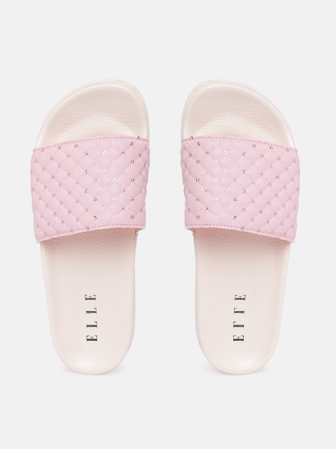 

ELLE Women Pink Embellished Sliders