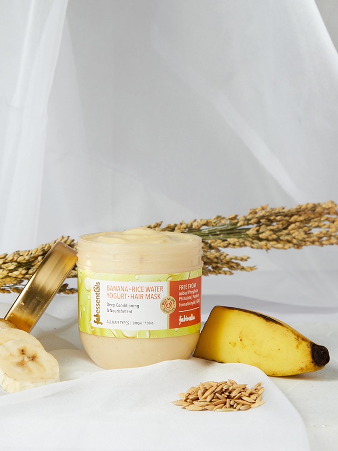 

fabessential Banana Rice Water Yogurt Hair Mask - 200 g, Gold
