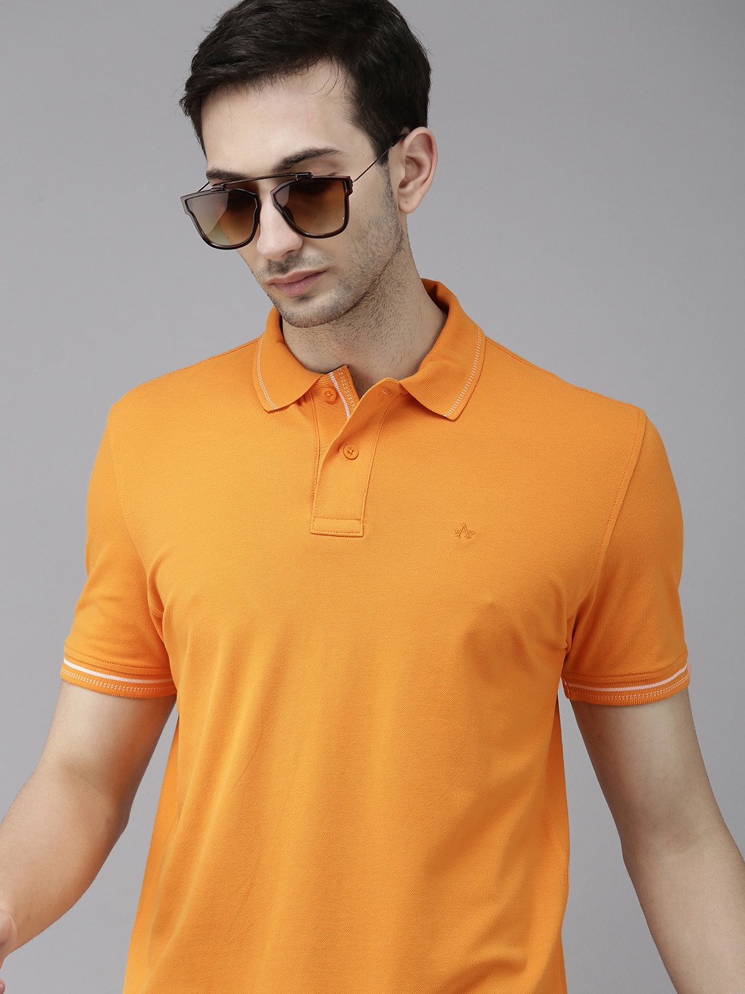

Arrow Sport Men Yellow Polo Collar T-shirt