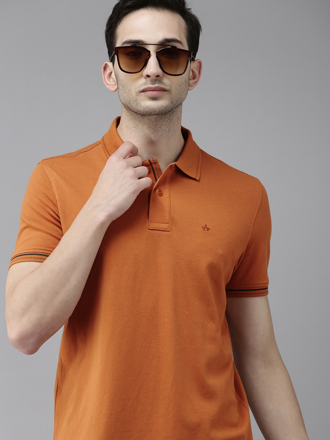 

Arrow Sport Men Brown Polo Collar T-shirt