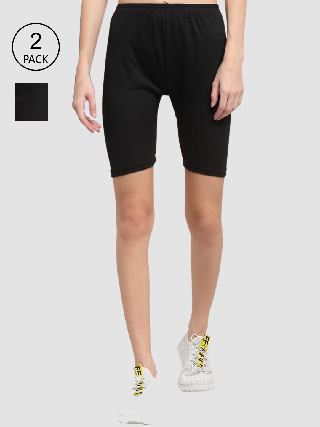 

Miaz Lifestyle Women Black Sports Shorts