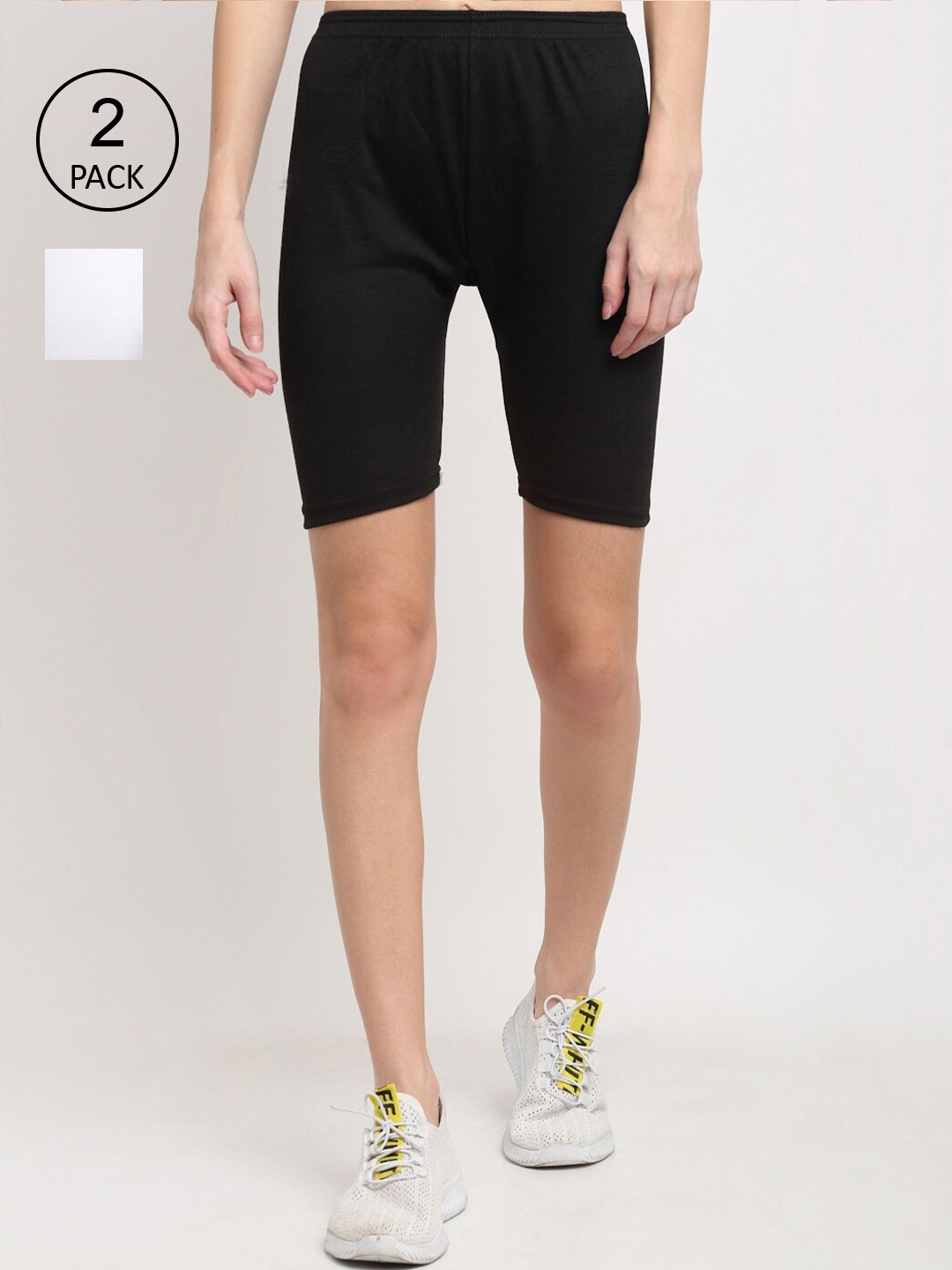 Miaz Lifestyle Women Black Sports Shorts