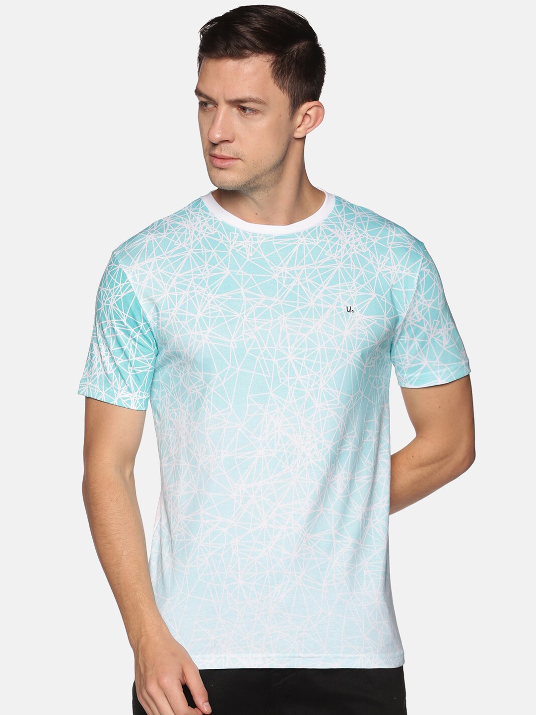 

UrGear Men Blue Raw Edge T-shirt