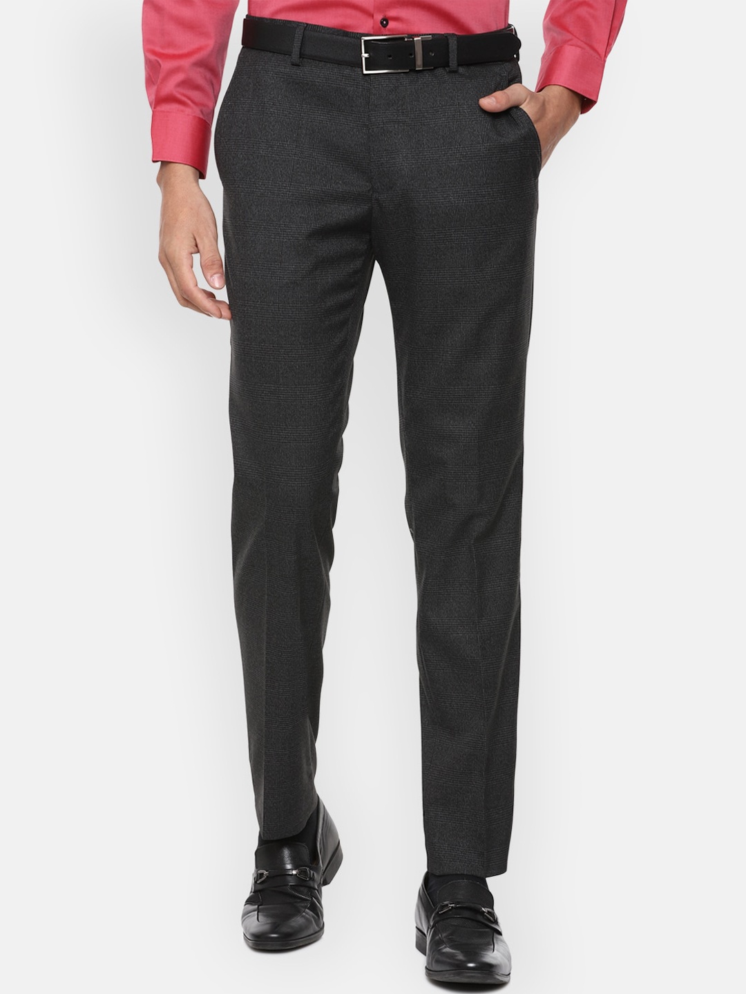 

Louis Philippe Men Grey Slim Fit Formal Trousers