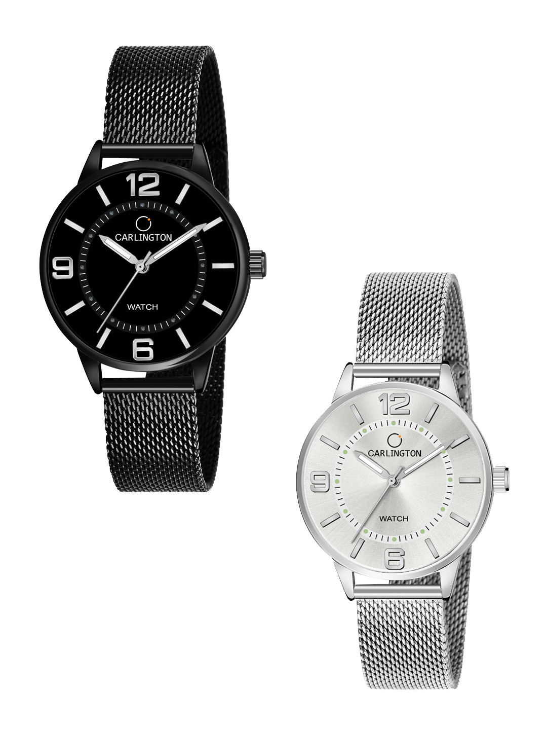 

CARLINGTON Women Set of 2 Multi Stainless Steel Analogue Watches