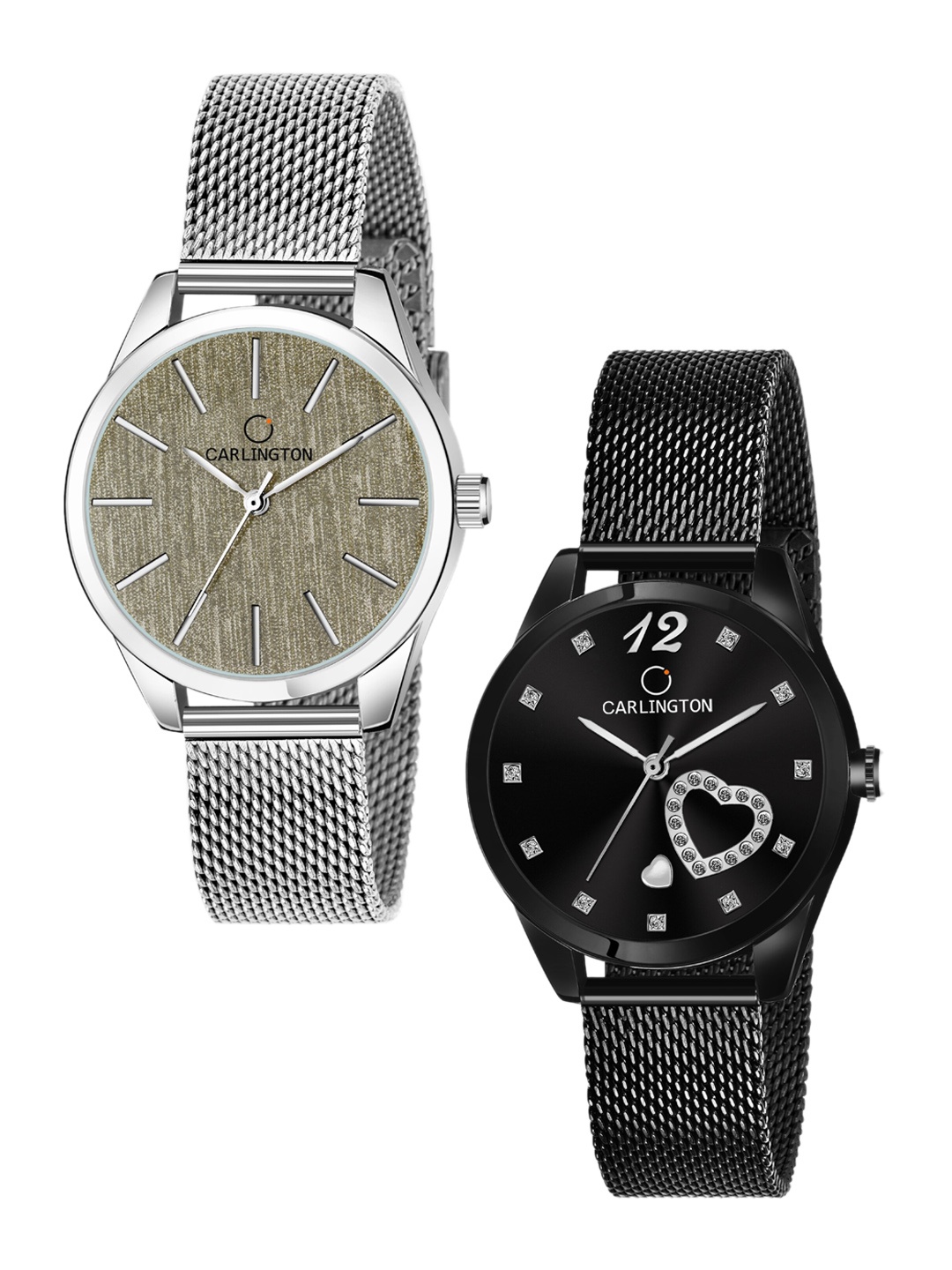 

CARLINGTON Women Multicoloured Embellished Dial & Multicoloured Stainless Steel Bracelet Style Straps Watch, Multi