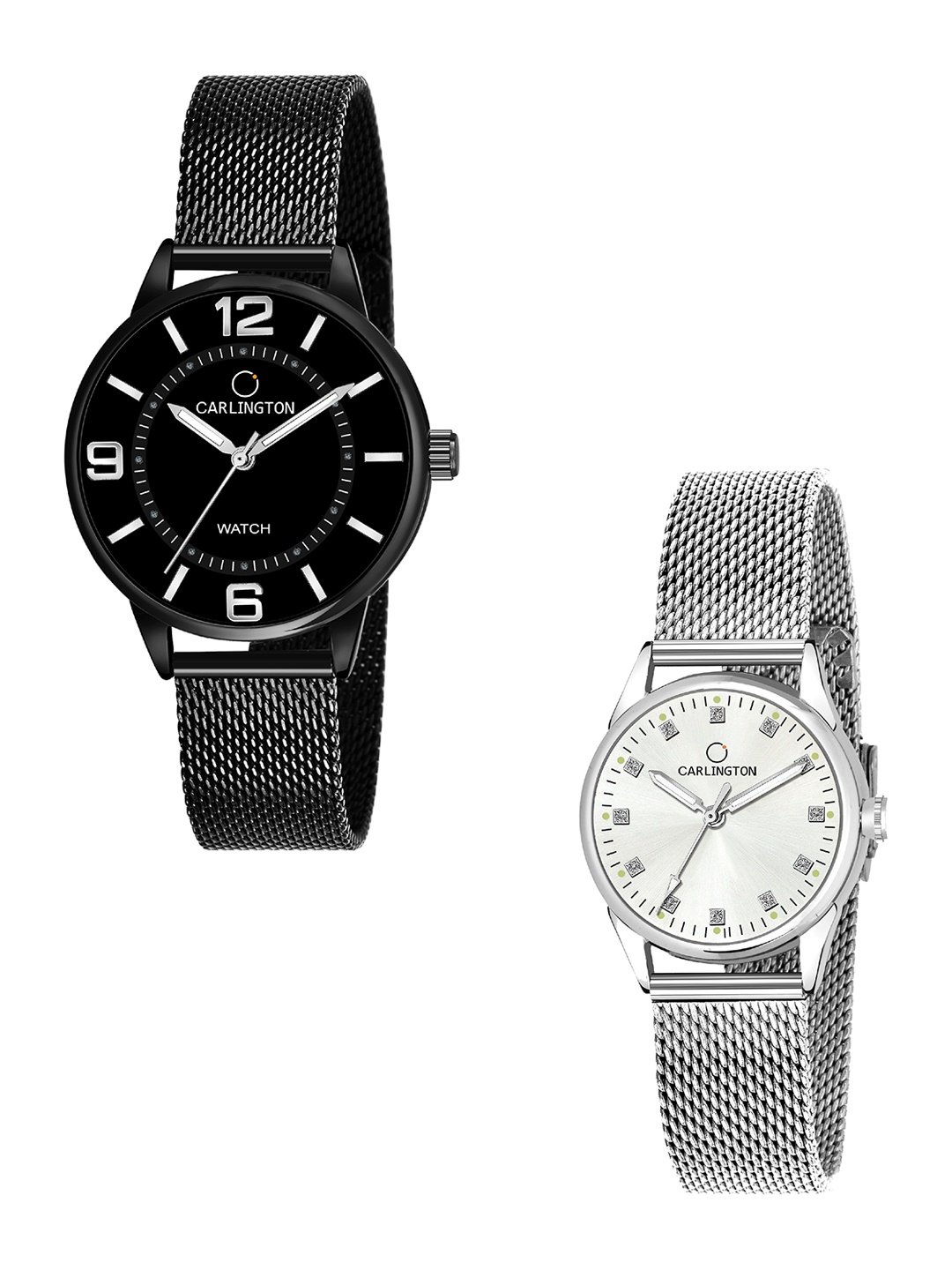 

CARLINGTON Women Set Of 2 Watches CT2002-CT2003, Black