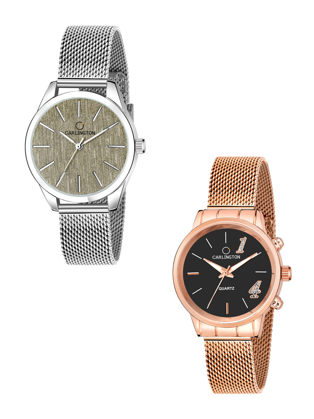

CARLINGTON Women Multicoloured Dial & Multicoloured Stainless Steel Bracelet Style Straps Analogue Watch, Multi