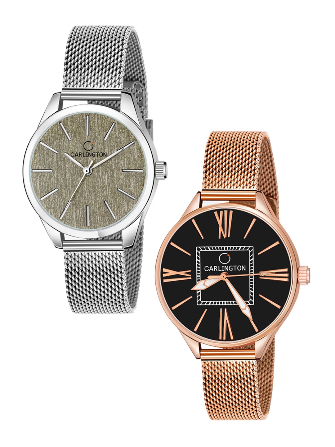 

CARLINGTON Women Multicoloured Dial & Multicoloured Stainless Steel Bracelet Style Straps Analogue Watch, Multi