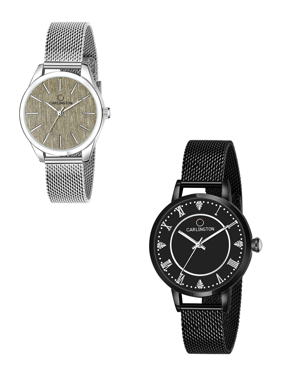 

CARLINGTON Women Multicoloured Embellished Dial & Multicoloured Stainless Steel Bracelet Style Straps Watch, Multi