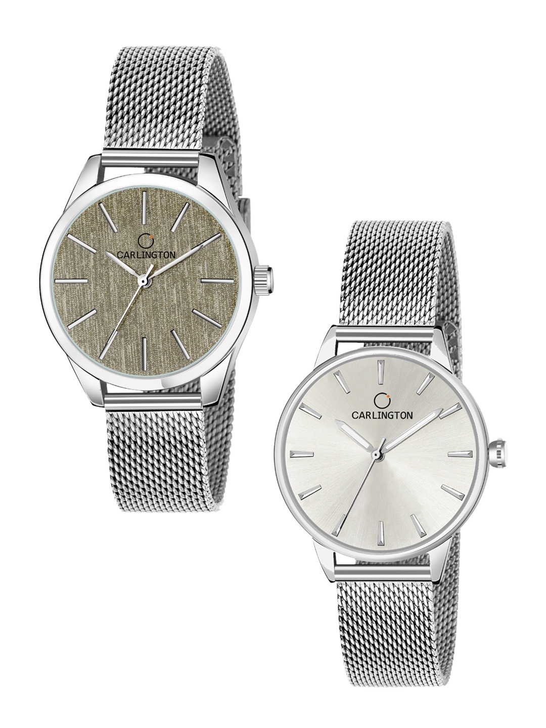 

CARLINGTON Women Multicoloured Dial & Stainless Steel Bracelet Style Straps Analogue Watch, Multi