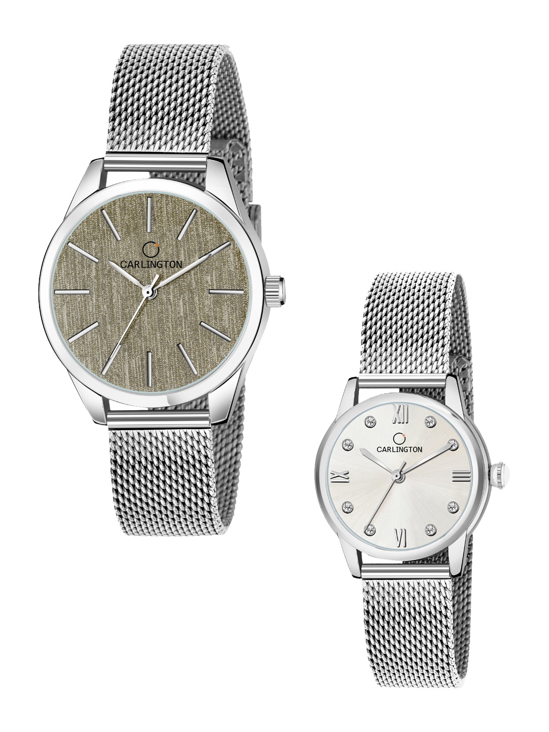 

CARLINGTON Women Set Of 2 Analogue Watch CT2001 CT2005, Multi