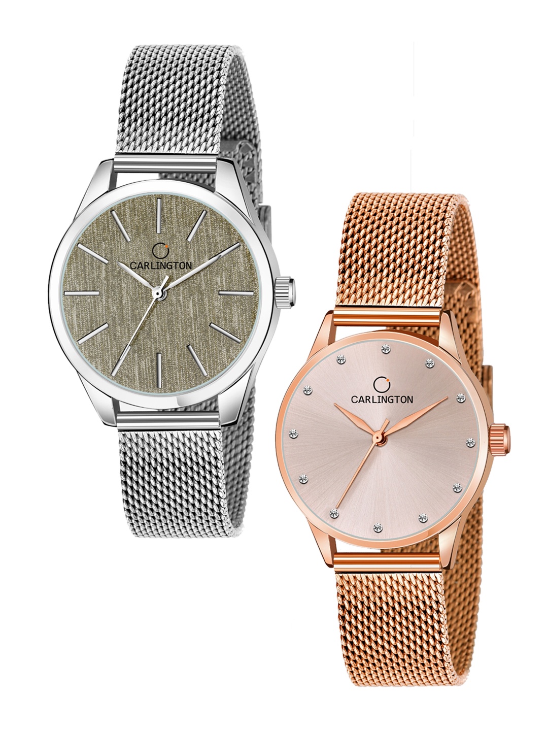 

CARLINGTON Women Multicoloured Dial & Multicoloured Stainless Steel Bracelet Style Straps Analogue Watch, Multi