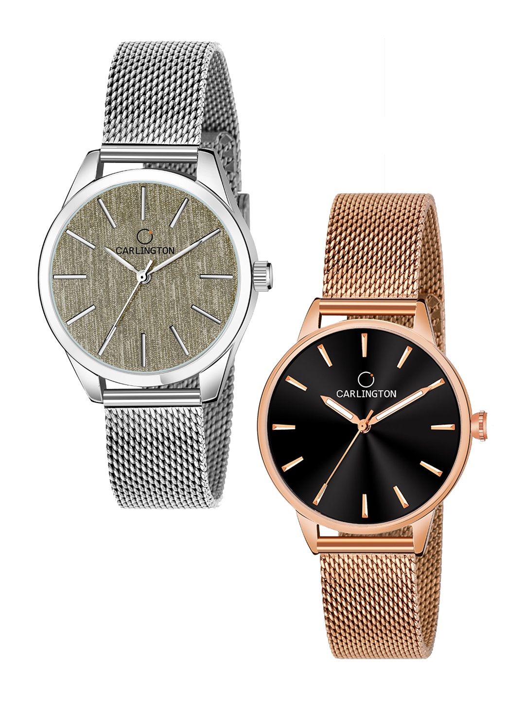 

CARLINGTON Women Multicoloured Dial & Multicoloured Stainless Steel Bracelet Style Straps Analogue Watch, Multi