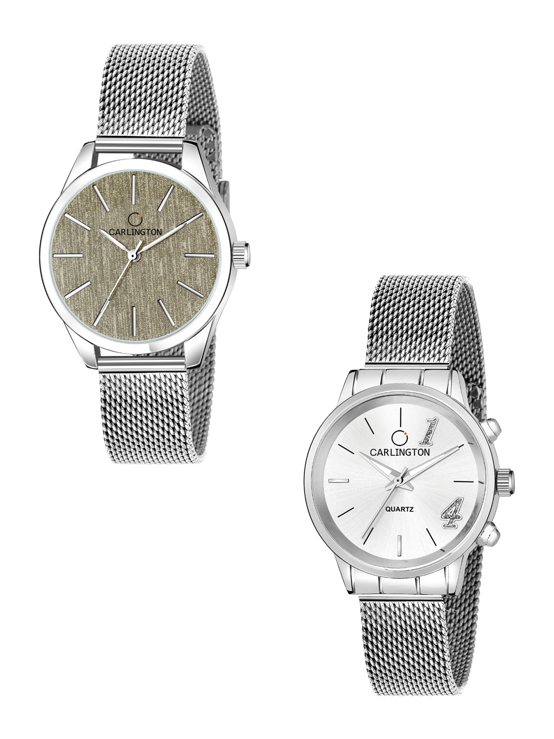

CARLINGTON Women Multicoloured Dial & Stainless Steel Bracelet Style Straps Analogue Watch, Multi