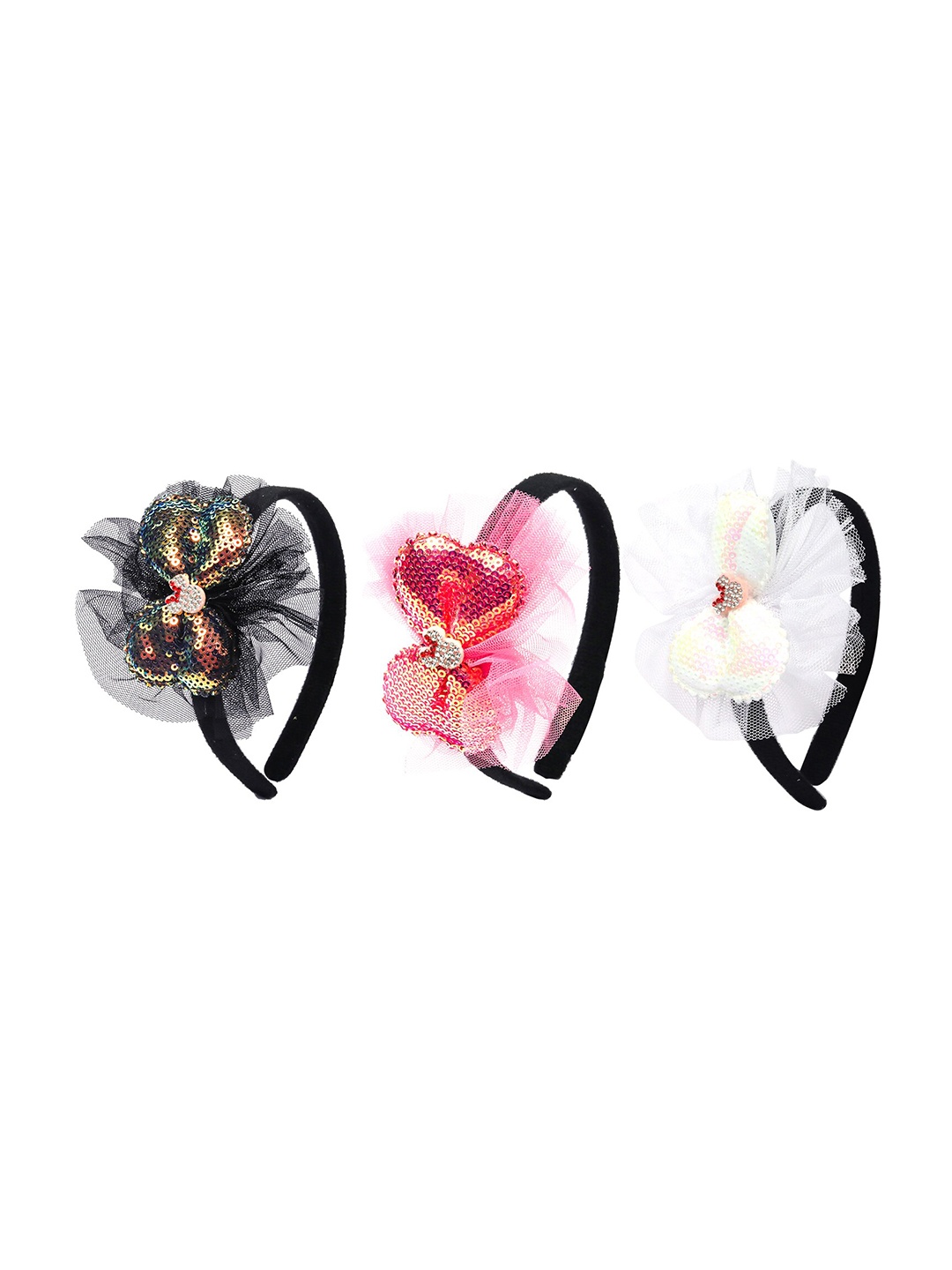 

Spiky Unisex Kids Red & Pink Set of 3 Embellished Hairband