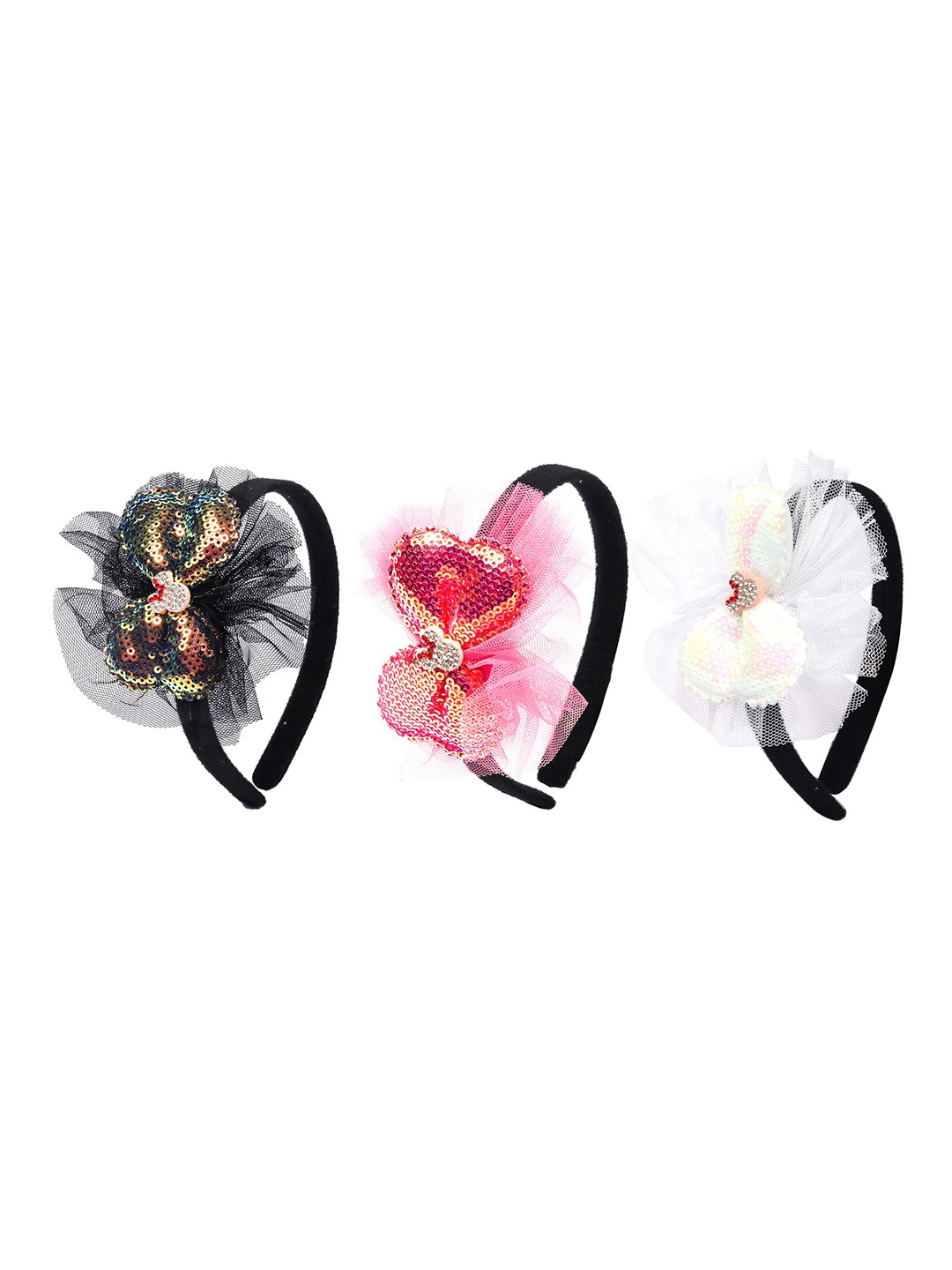 

Spiky Unisex Kids Set Of 3 Multicoloured Embellished Hairband, Multi