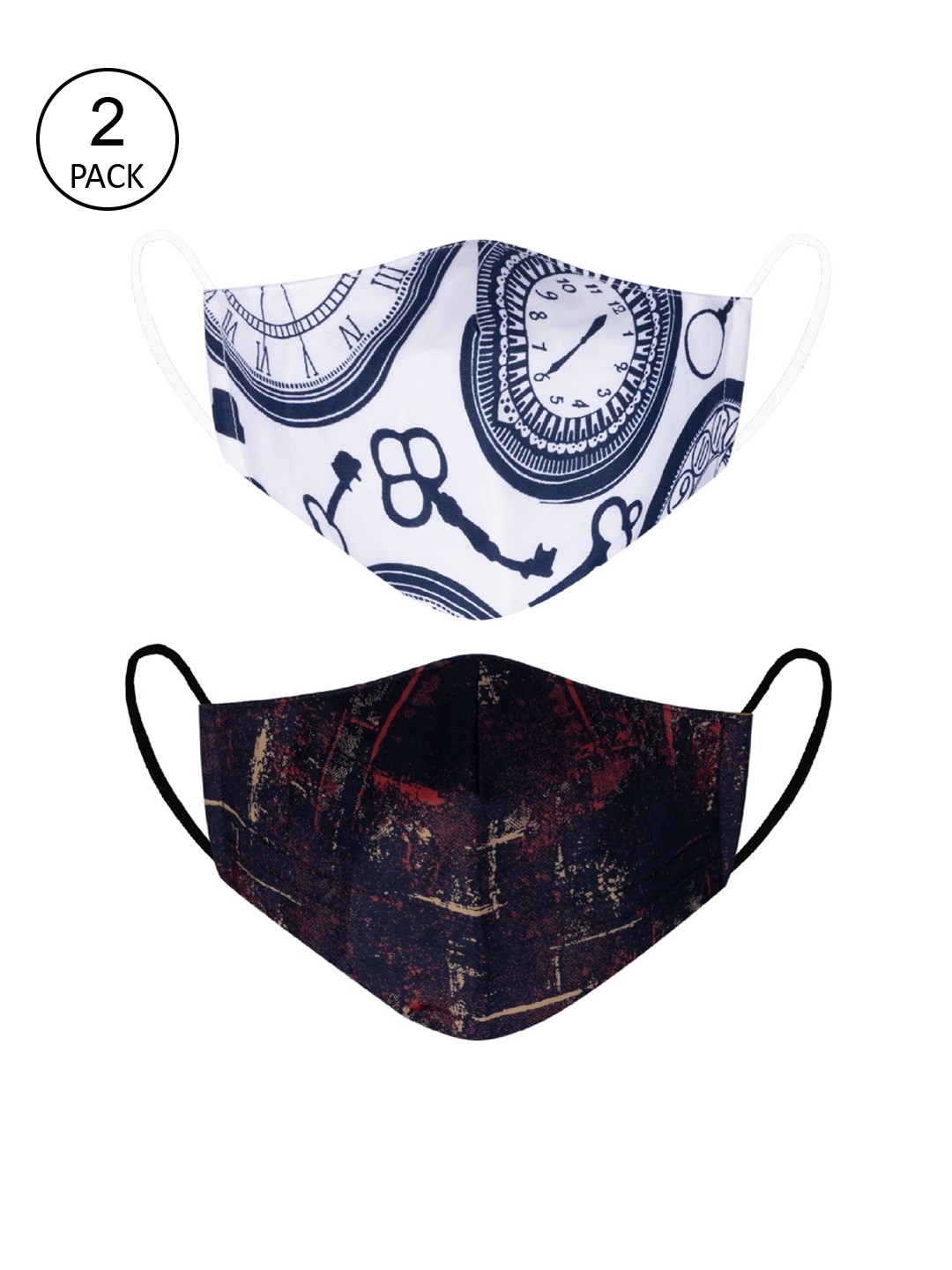 

VEA Unisex Red & White Cotton 5 Layered Filtration Face Mask (Pack of 2)