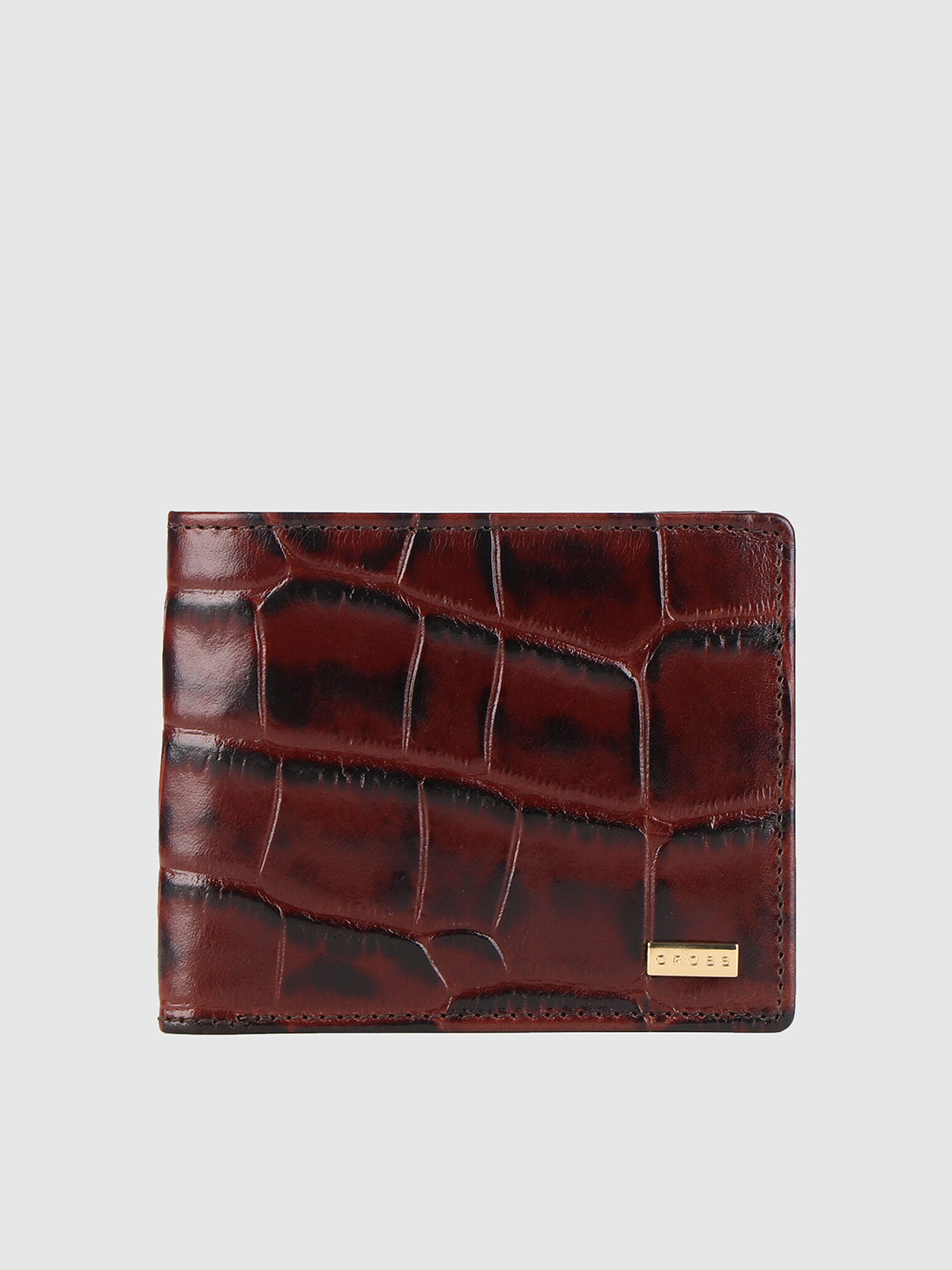 

Cross Men Brown & Black Textured Genuine Leather Two Fold Wallet