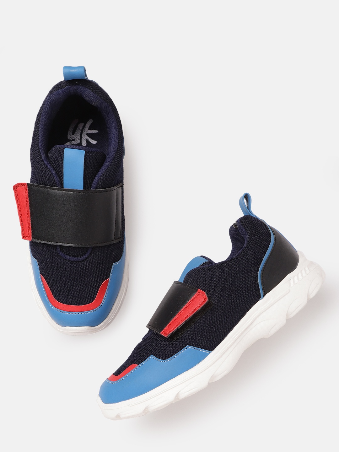 

YK Boys Navy Blue Woven Design Sneakers
