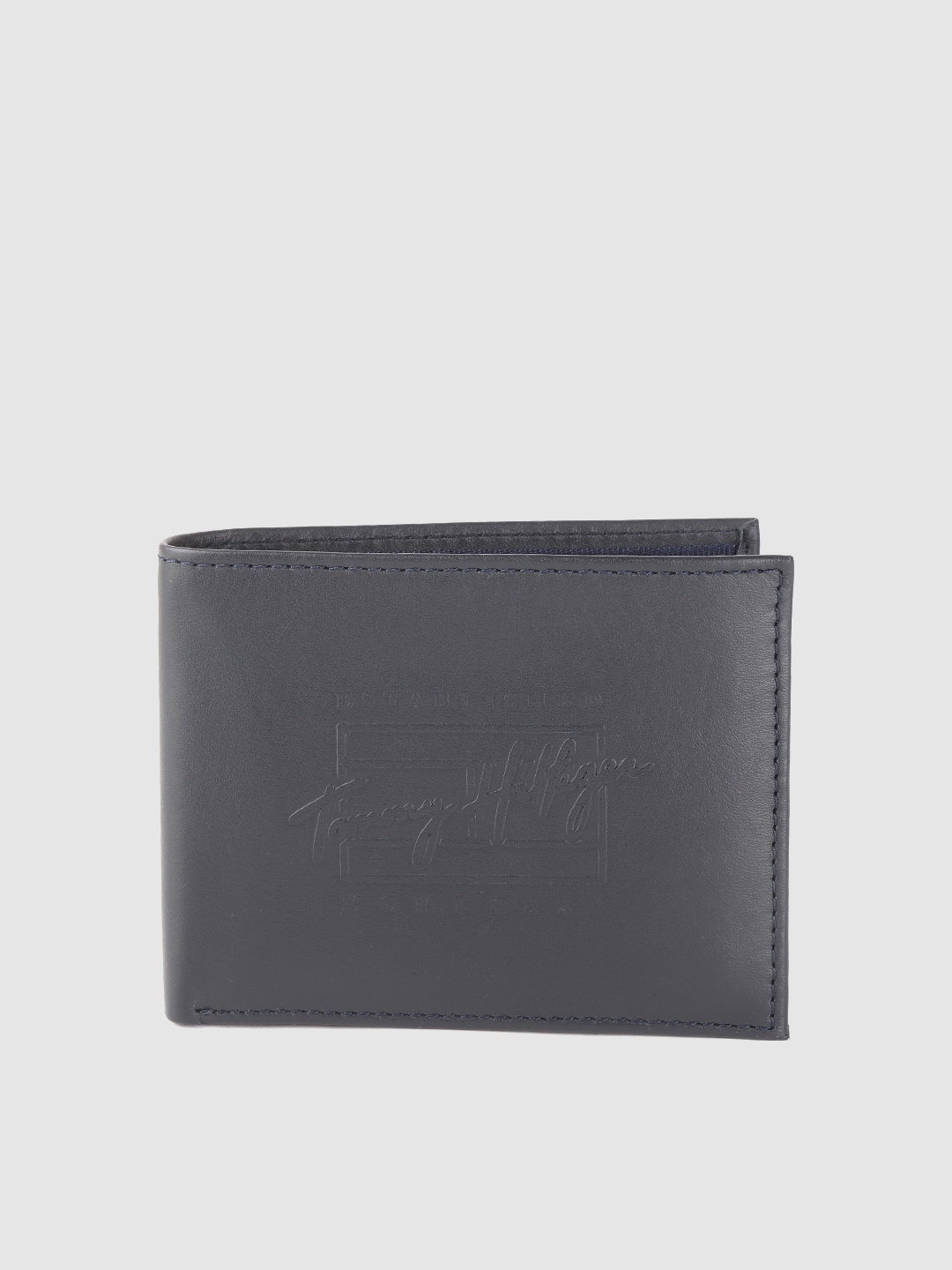 

Tommy Hilfiger Men Navy Blue Leather Two Fold Wallet