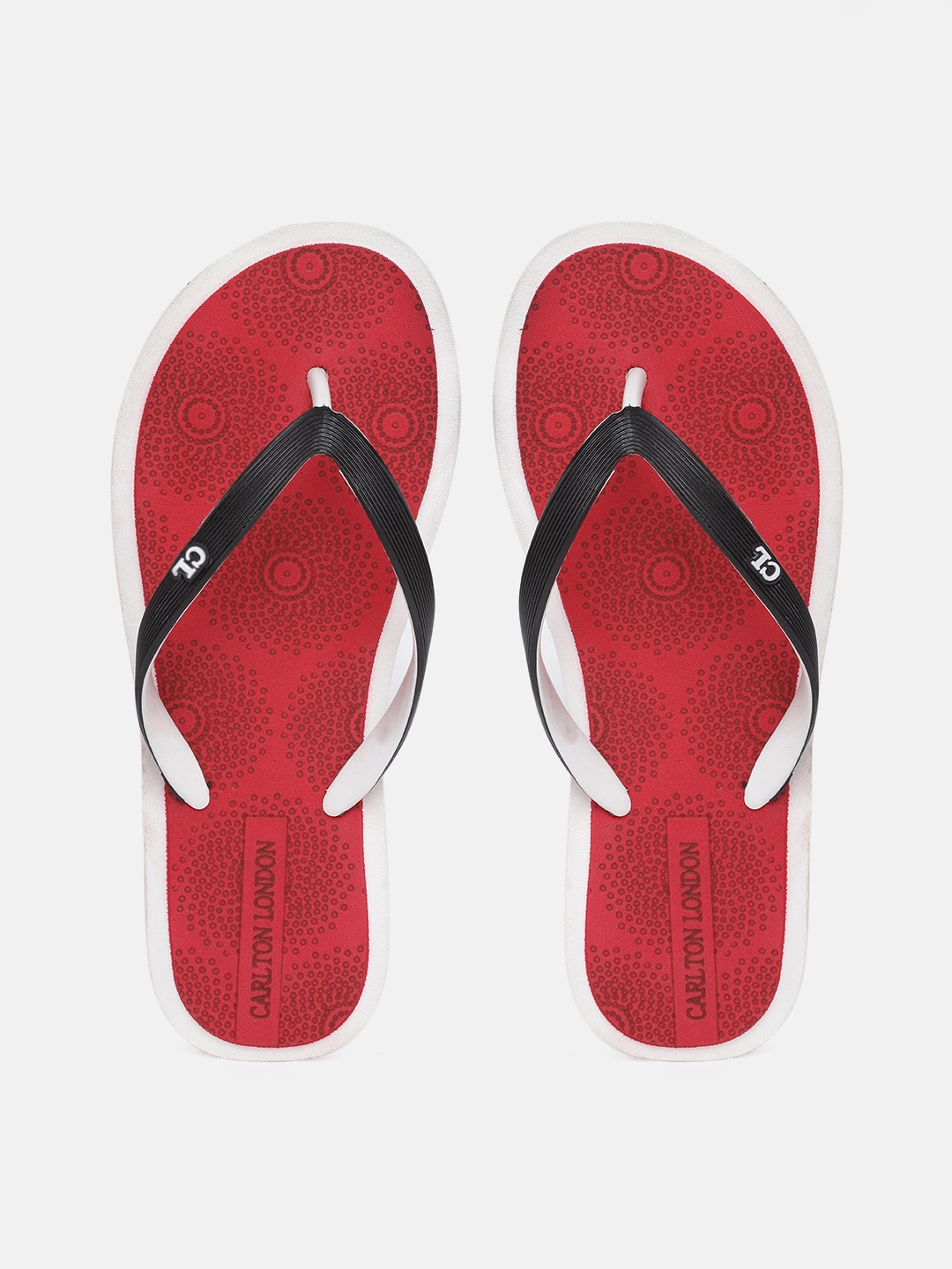 

Carlton London Women Red & Black Printed Thong Flip-Flops