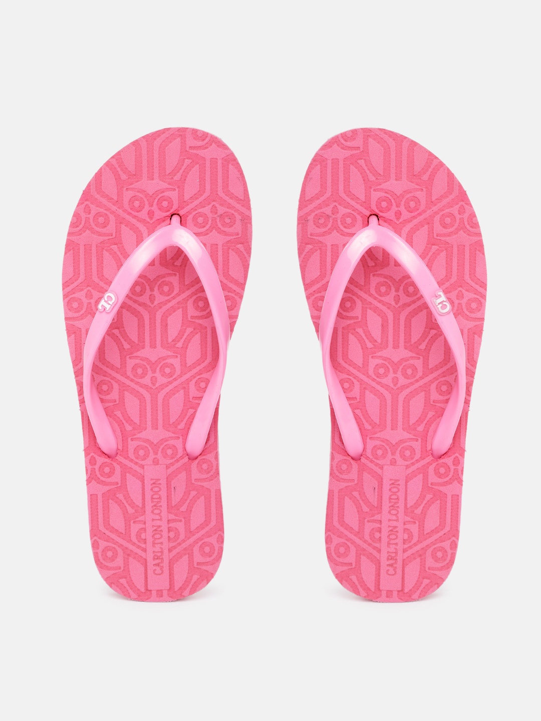 

Carlton London Women Pink Printed Thong Flip-Flops