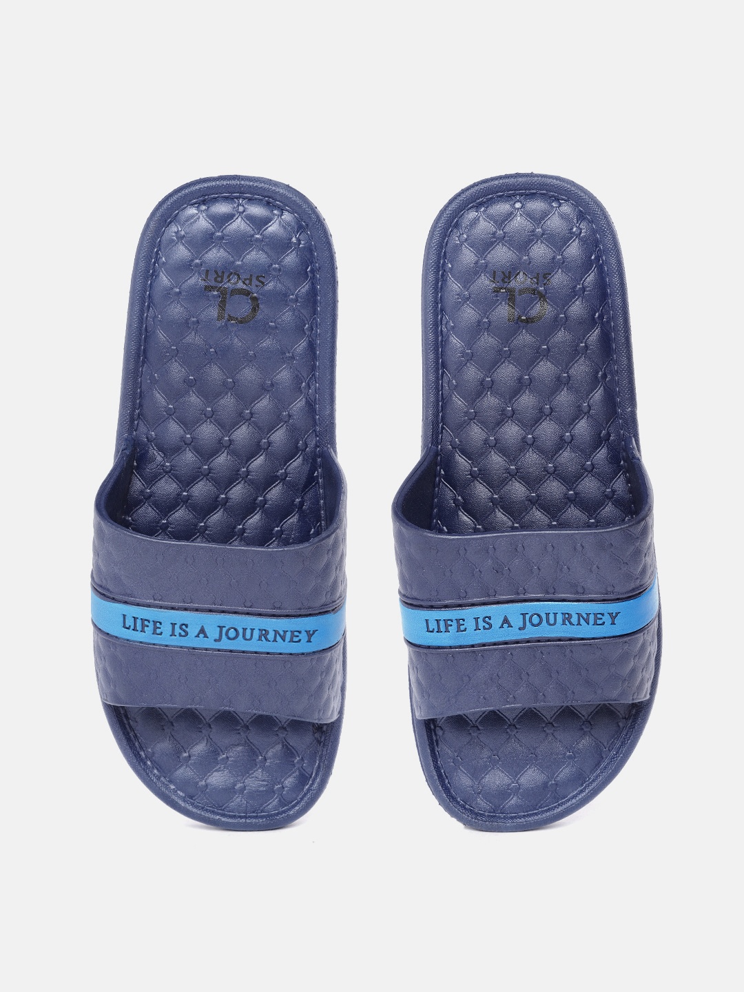 

Carlton London Women Navy Blue Printed Sliders