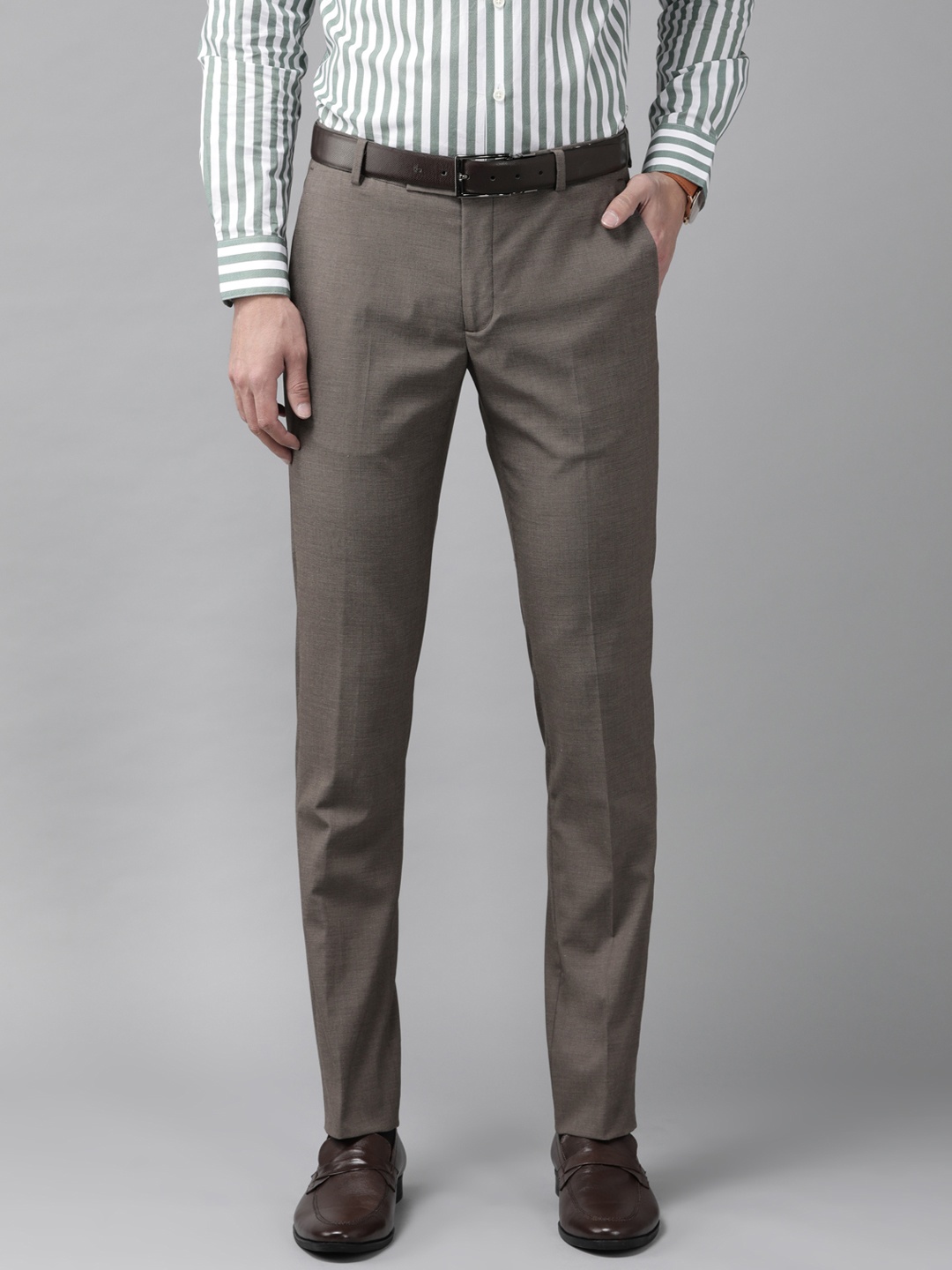 

Arrow Men Brown Tailored Fit Formal Trousers