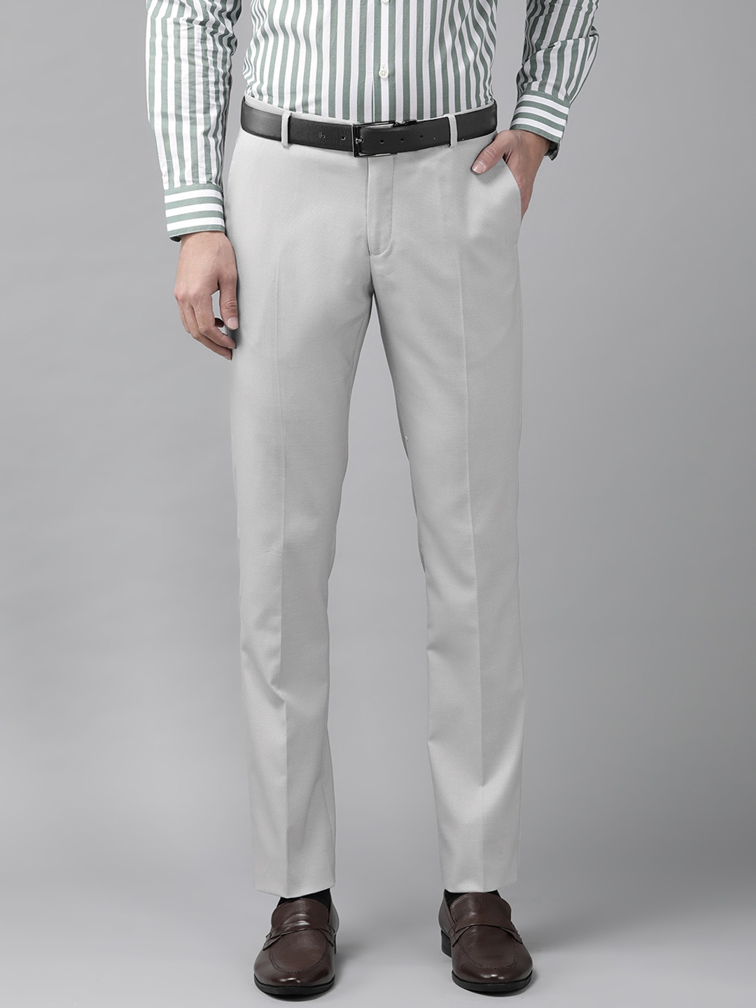 

Arrow Men Grey Tailored Fit Formal Trousers