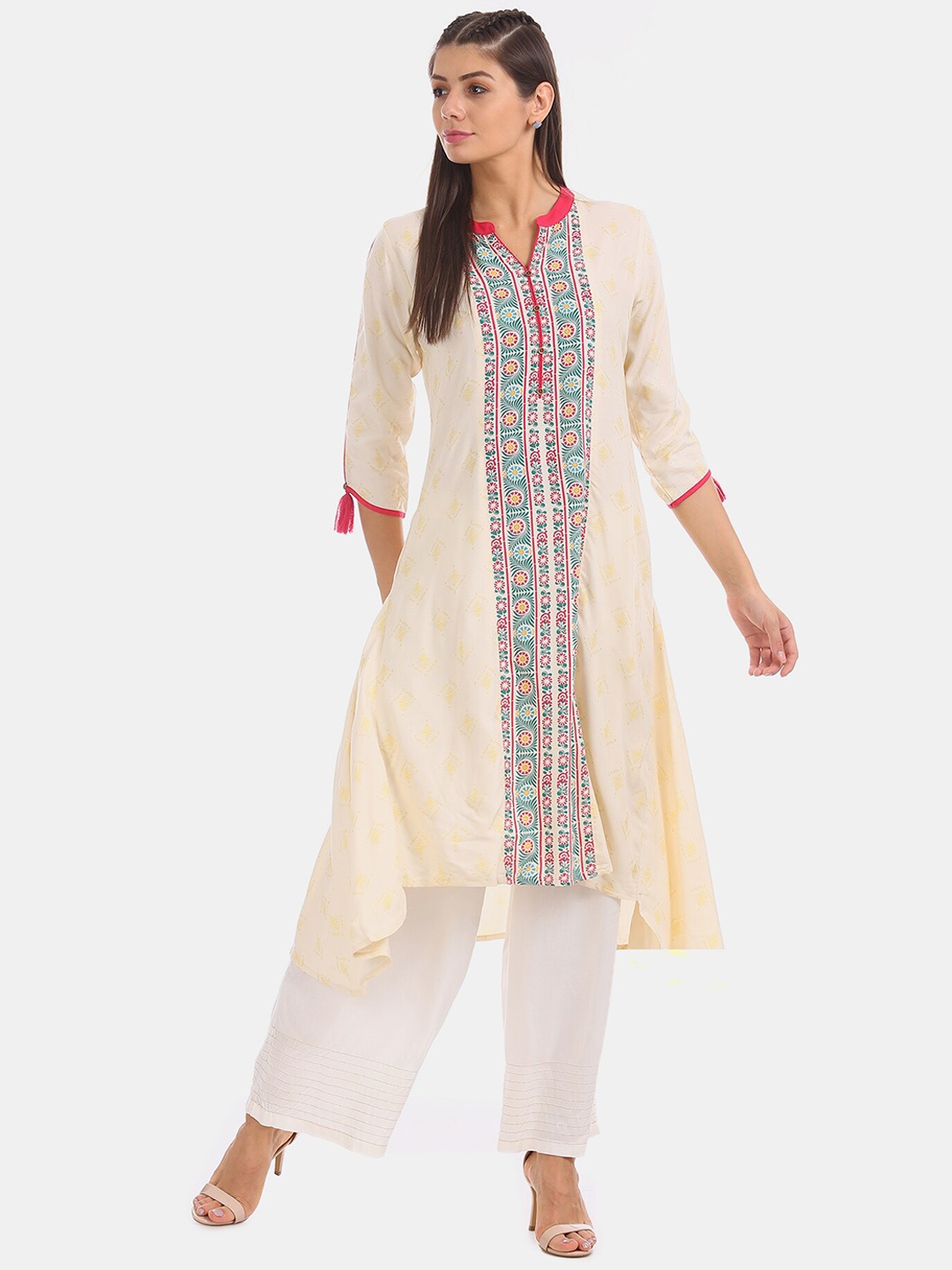 

Anahi Women White Ethnic Motifs Printed Kurta