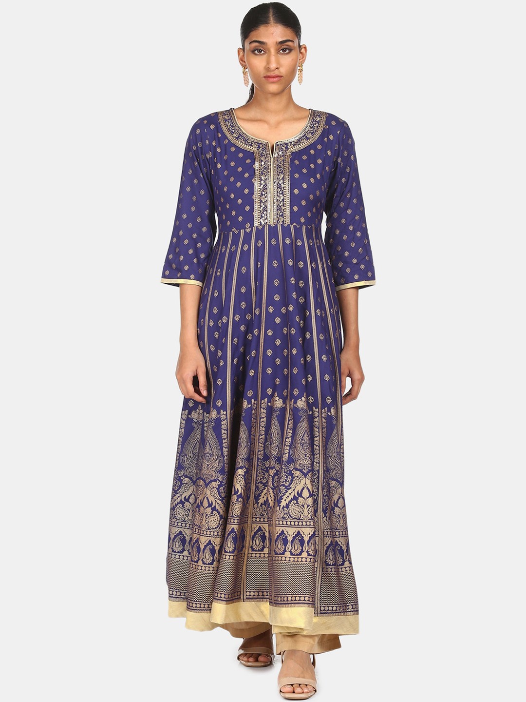 

Anahi Women Blue Ethnic Motifs Printed Kurta
