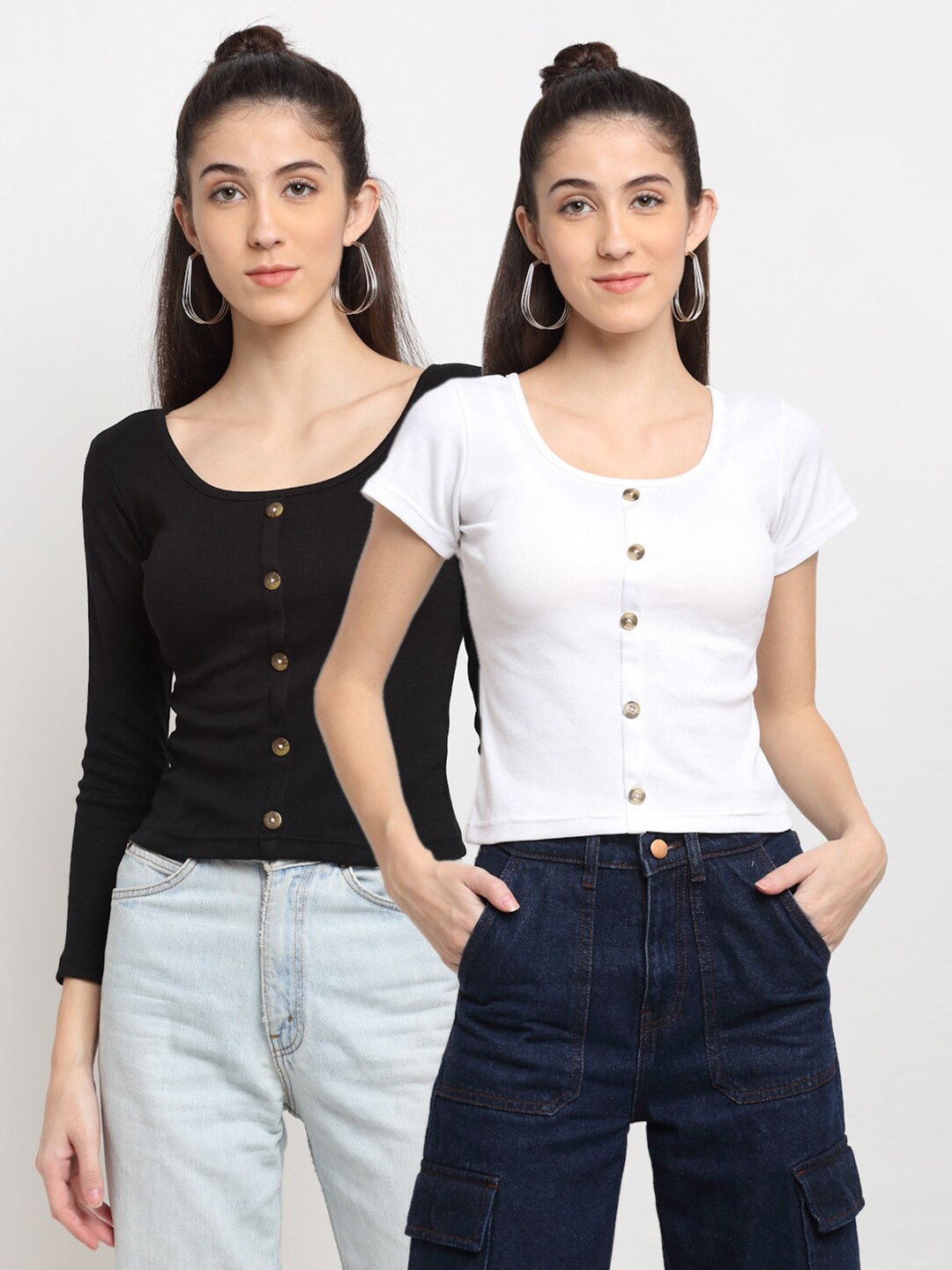 

Miaz Lifestyle Black Regular Top