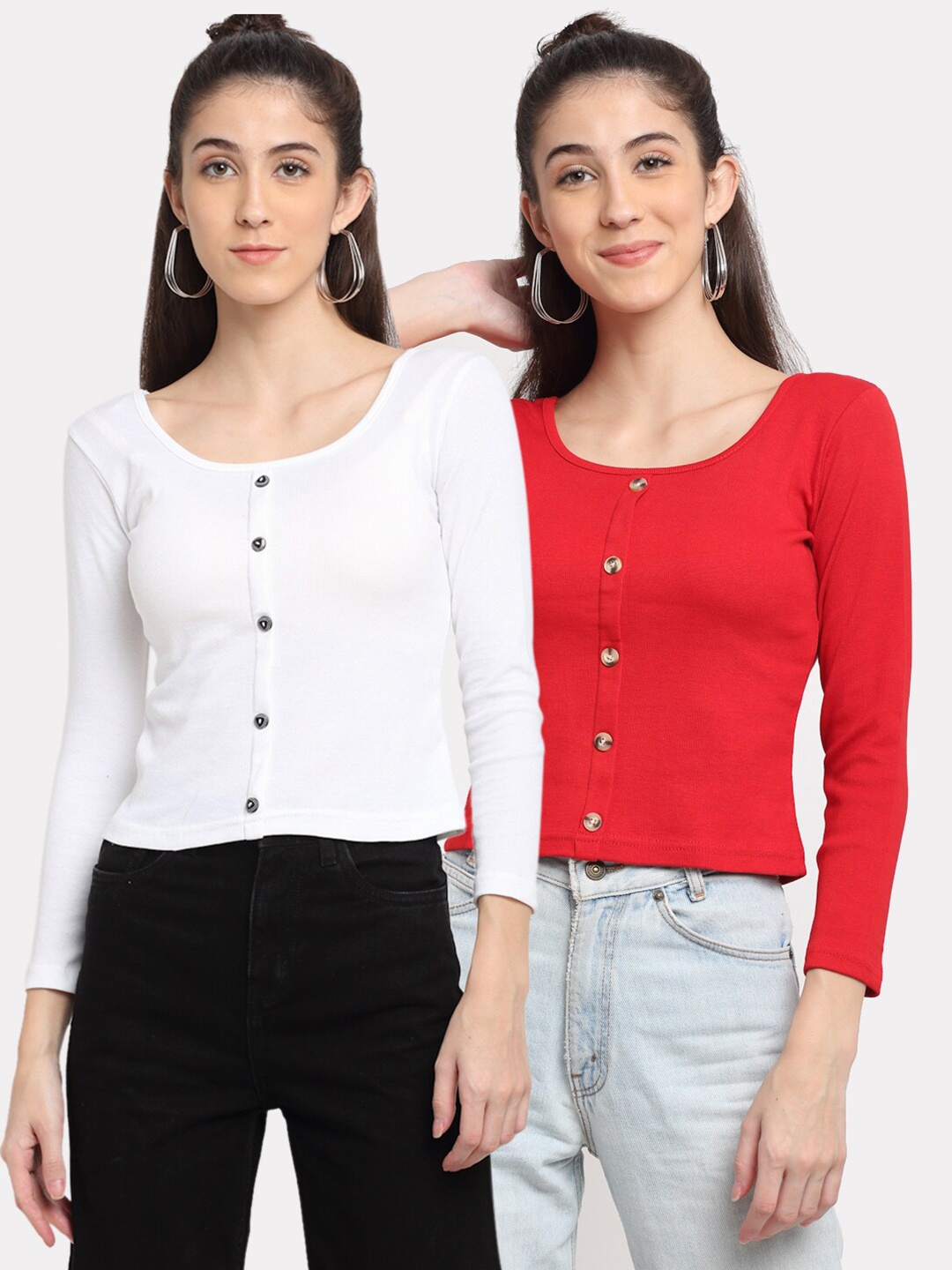 

Miaz Lifestyle White Regular Top