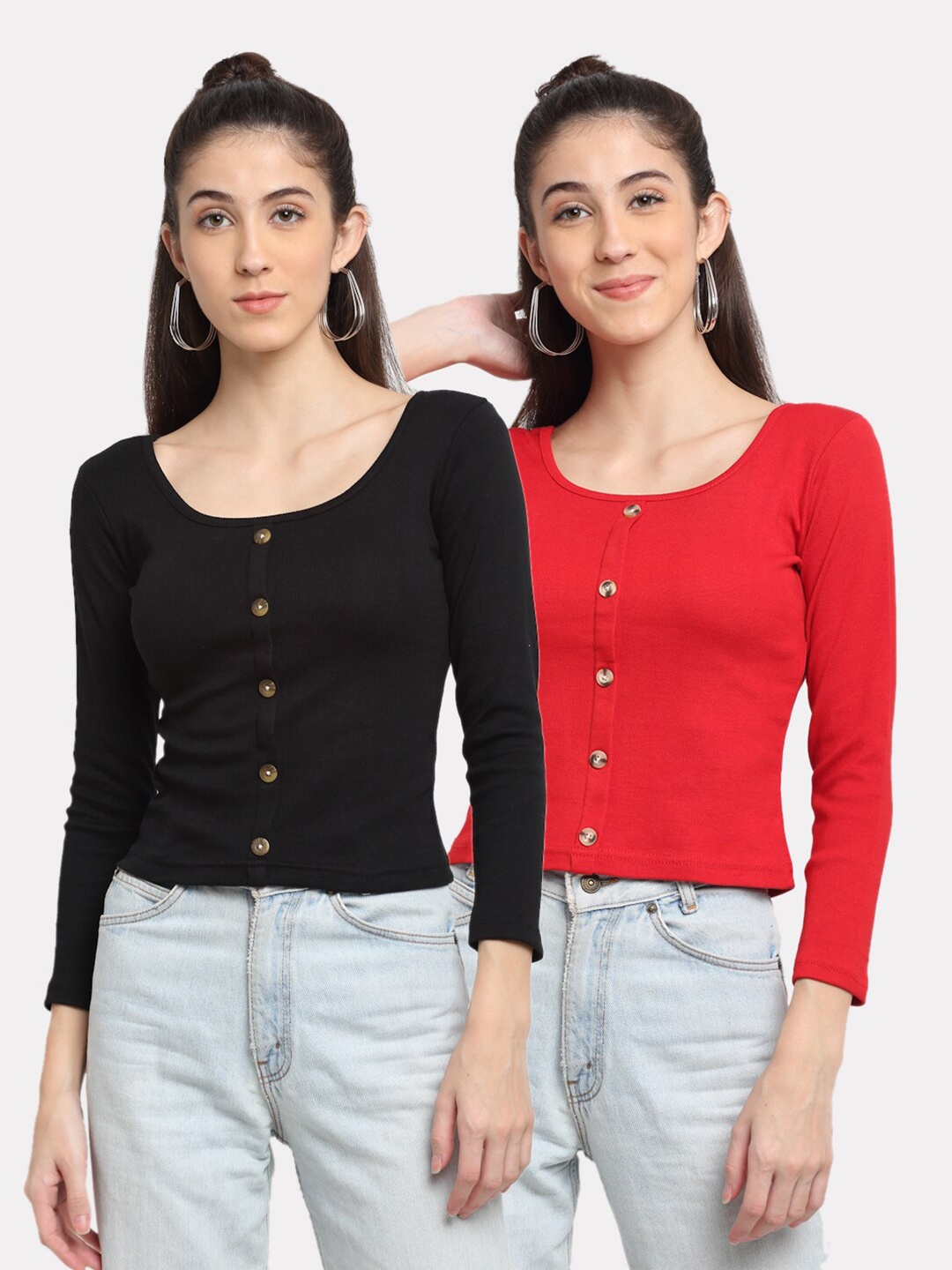 

Miaz Lifestyle Black Regular Top