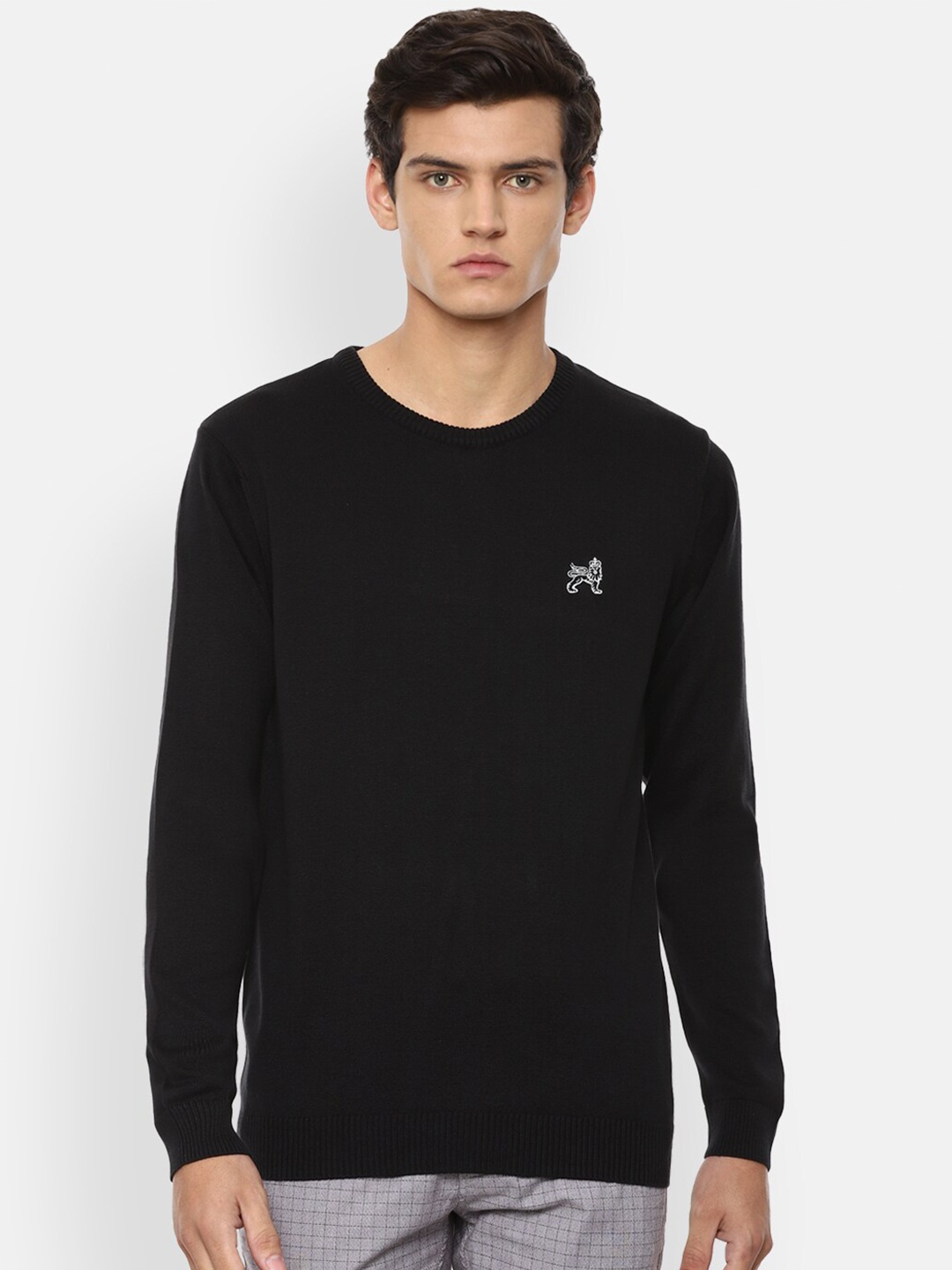 

Van Heusen Sport Men Black Pure Cotton Pullover