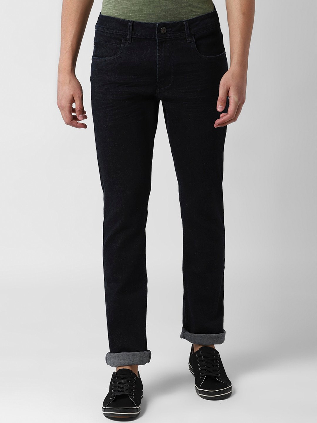 

Peter England Casuals Men Navy Blue Tapered Fit Jeans