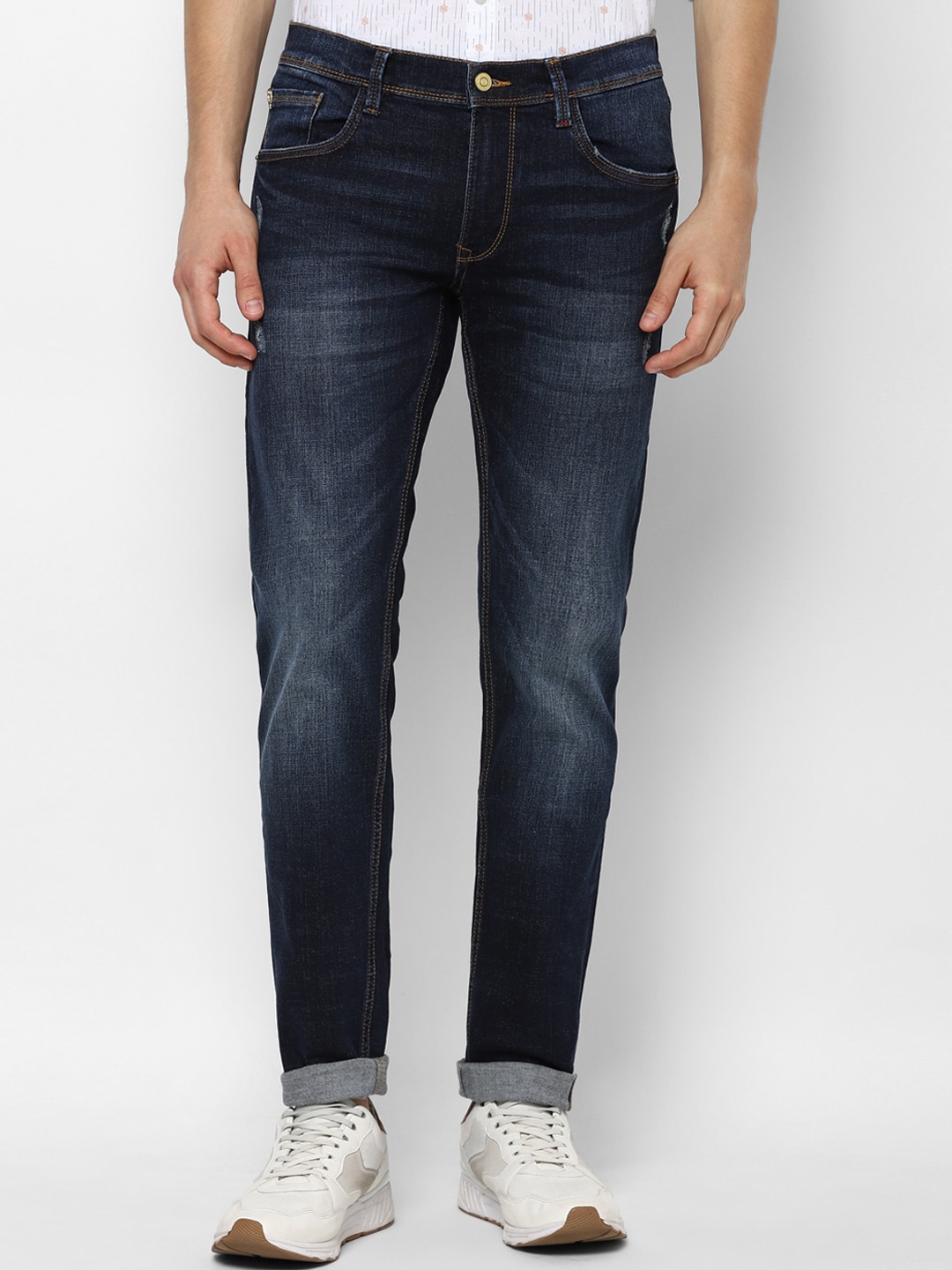 

Allen Solly Men Navy Blue Skinny Fit Heavy Fade Jeans