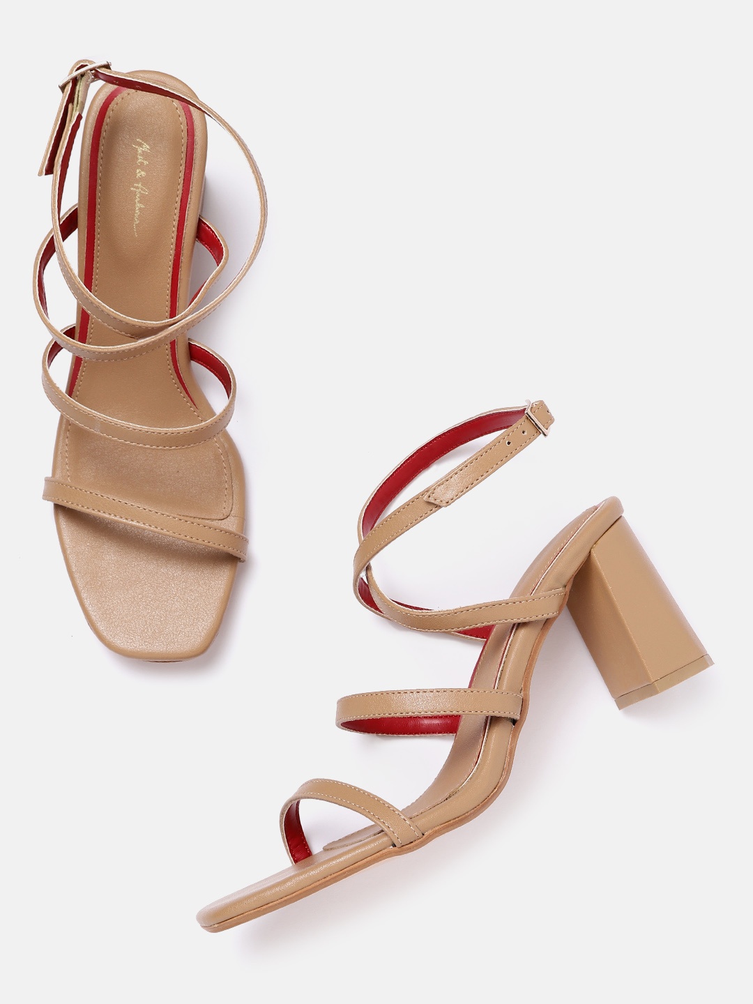 

Mast & Harbour Women Tan Brown Solid Block Heels