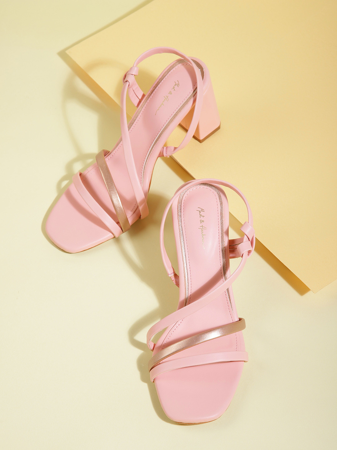 

Mast & Harbour Pink Solid Block Heels
