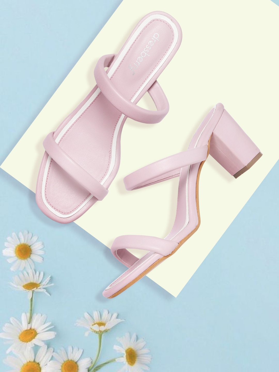 

DressBerry Women Lavender Block Heels